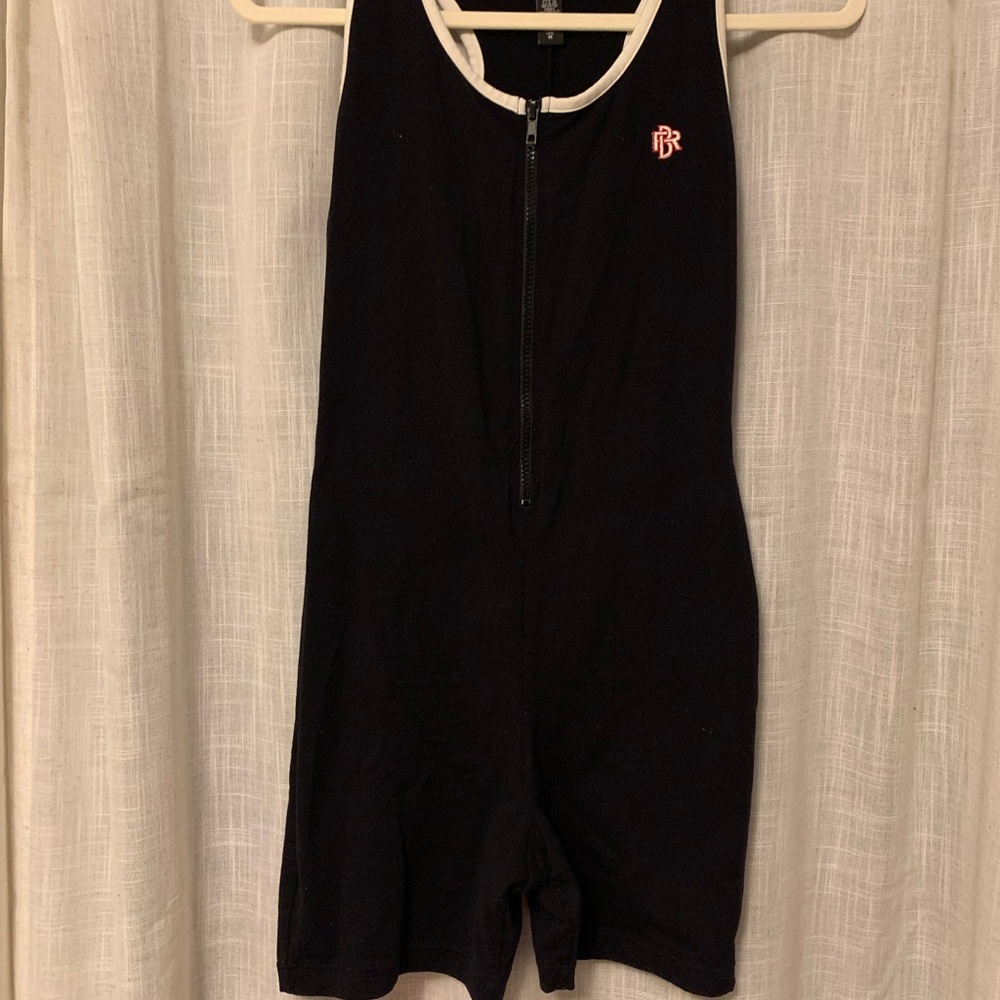 Banana Republic Athletic Black Jumpsuit With Vintage Logo
